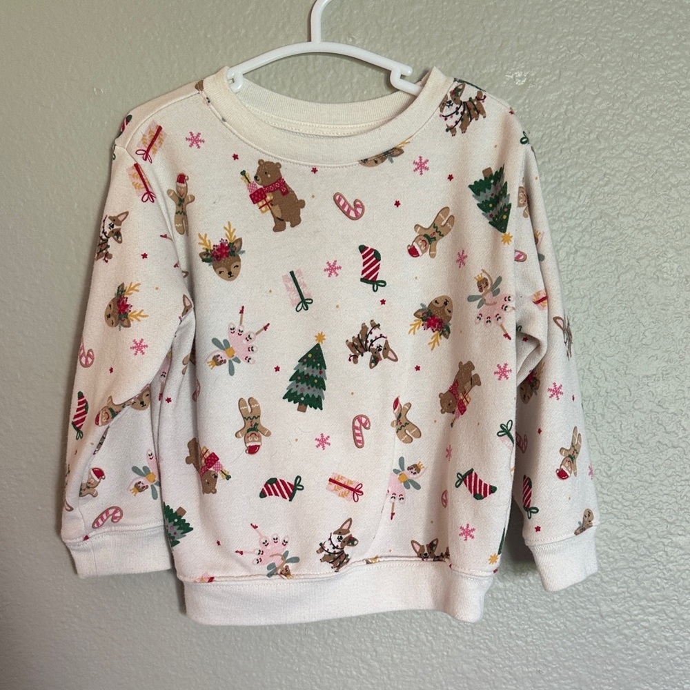 Holiday Time Festive White Sweatshirt